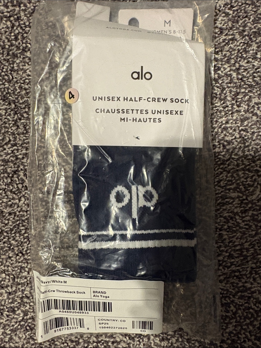 ALO Yoga Unisex Half-Crew Sock